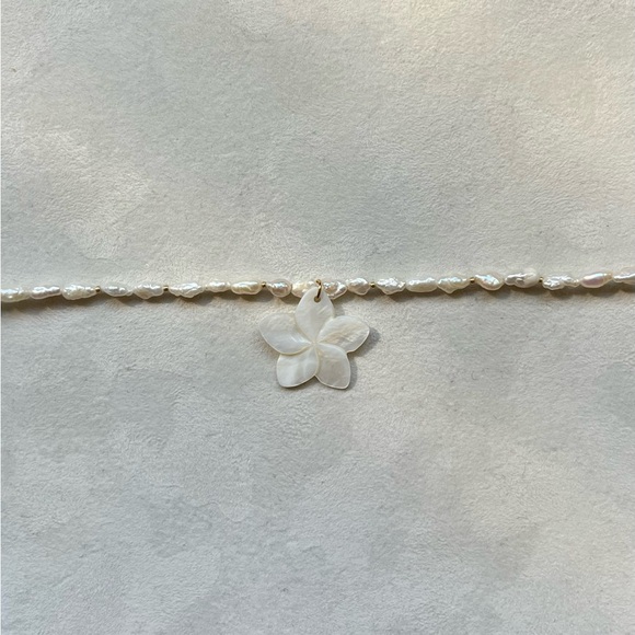 Freshwater Pearl Floral Necklace - Picture 3 of 5